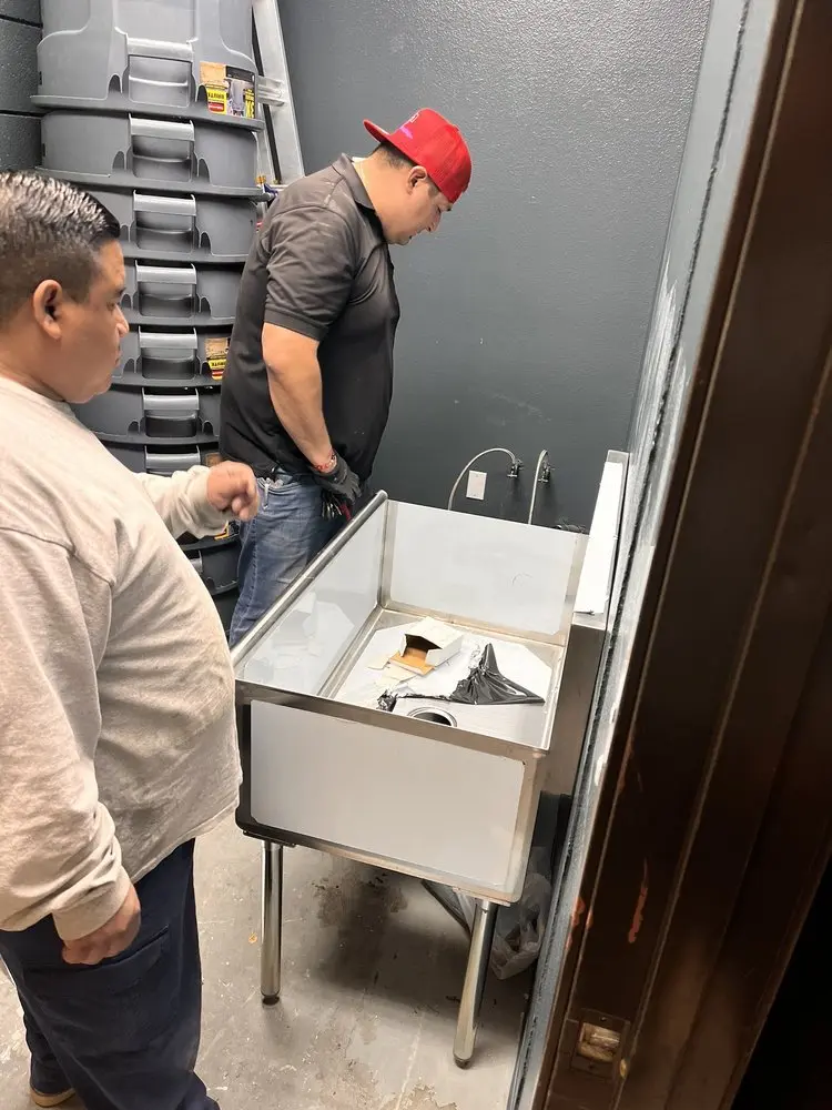 Commercial plumbing and sink installation in North Hills